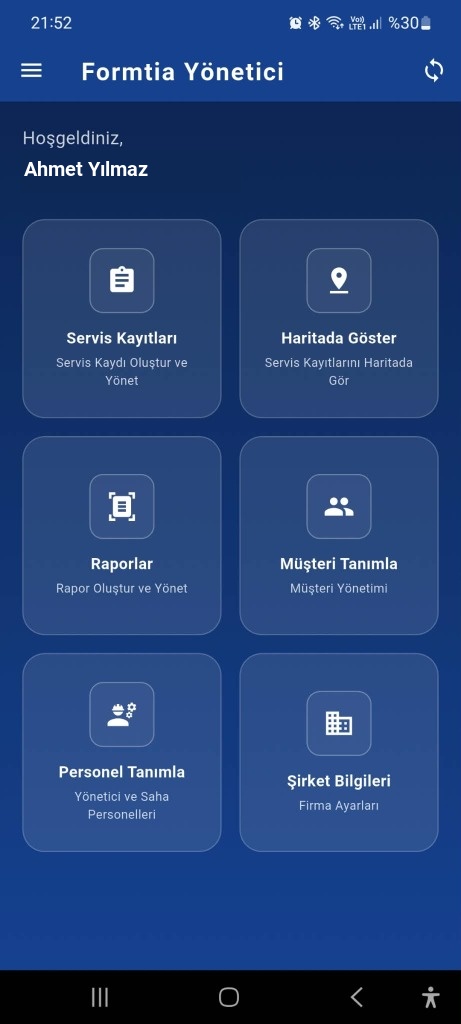 Yönetici Dashboard Ekranı